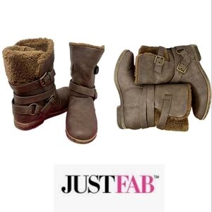 JustFab Isidra faux leather booties